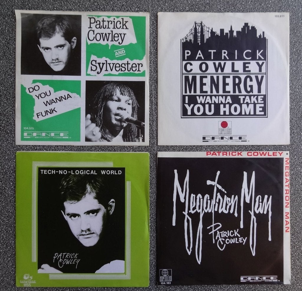 4x oude singles   PATRICK COWLEY     disco !, Cd's en Dvd's, 7 inch, Ophalen of Verzenden, Zo goed als nieuw, Dance en House