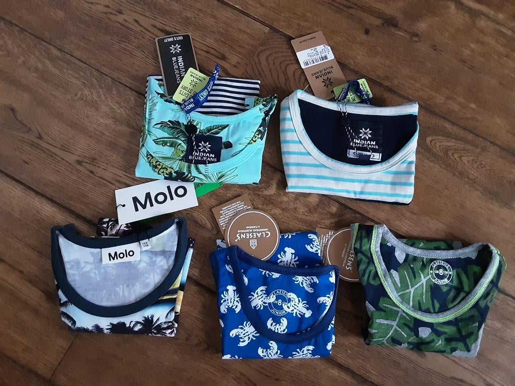 NIEUW singlet hemd claesens molo indian blue 128, Ophalen of Verzenden, Nieuw