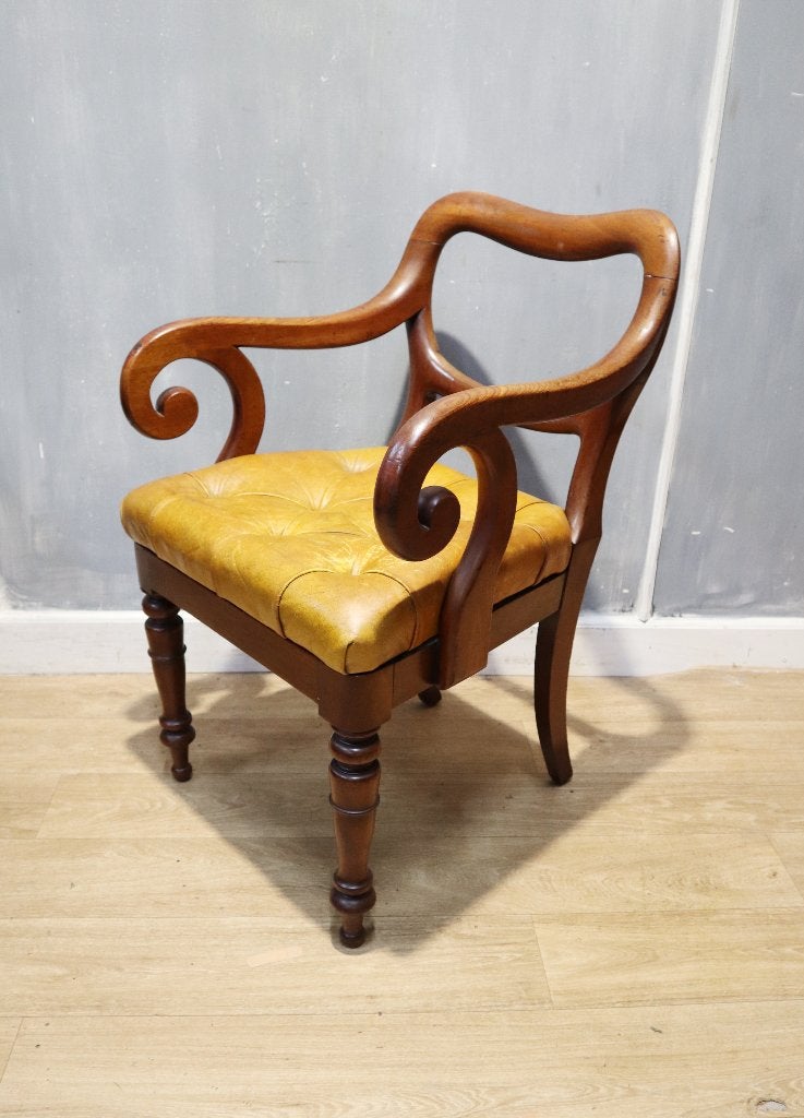 Antieke Biedermeier bureaustoel, Ophalen of Verzenden