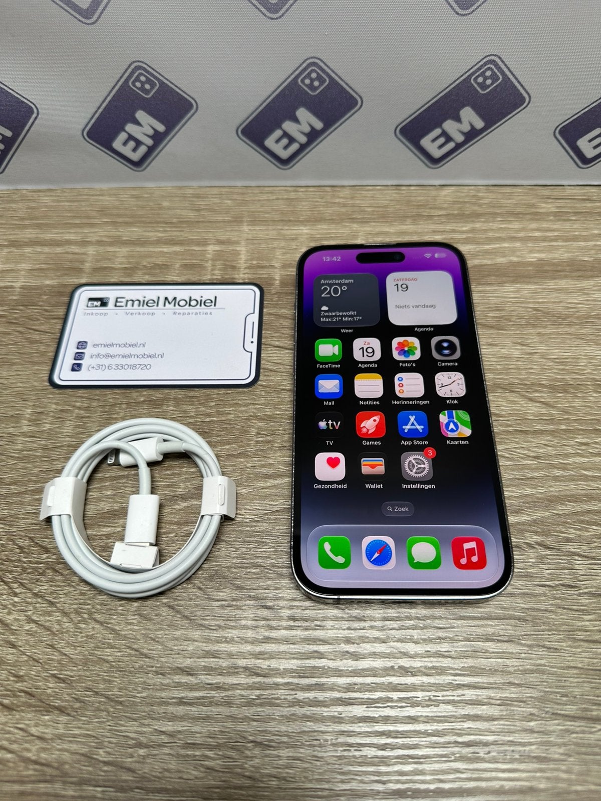 iPhone 14 Pro - 256GB / batterij 100% / garantie, 256 GB, Paars, Ophalen of Verzenden, Zonder simlock
