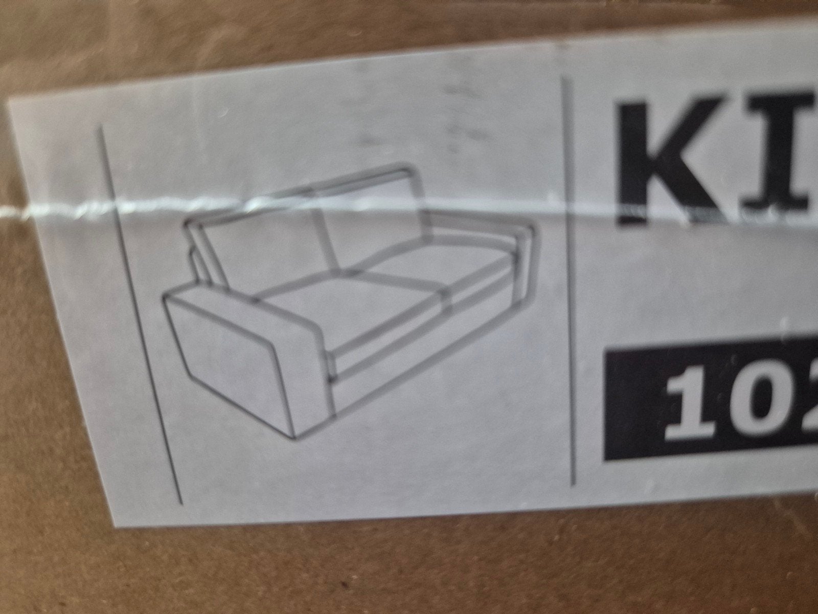 IKEA KIVIK 2-zits HOES  Isunda grijs NIEUW, Ophalen of Verzenden, Nieuw, 75 tot 100 cm, Tweepersoons