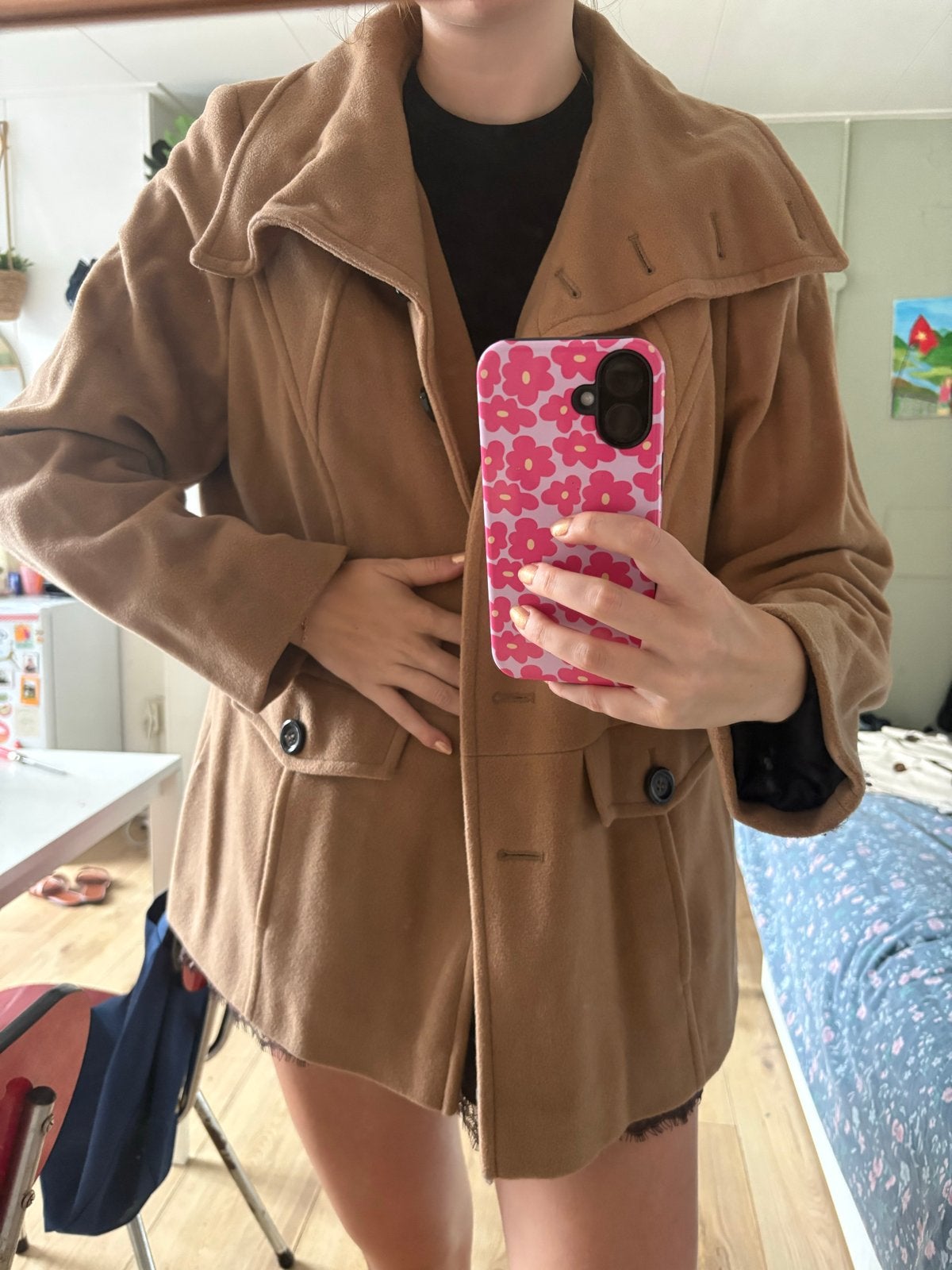 Wollen jas met cashmere, Lanificio F.lli Balli, Maat 46, Kleding | Dames, Jassen | Winter, Ophalen of Verzenden, Gedragen, Maat 46/48 (XL) of groter