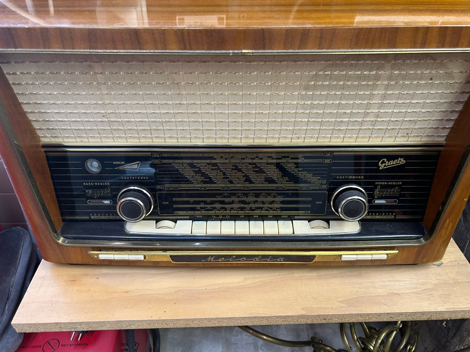 Vintage Graetz Melodia buizenradio - Prachtig geluid, Ophalen, Gebruikt, Radio