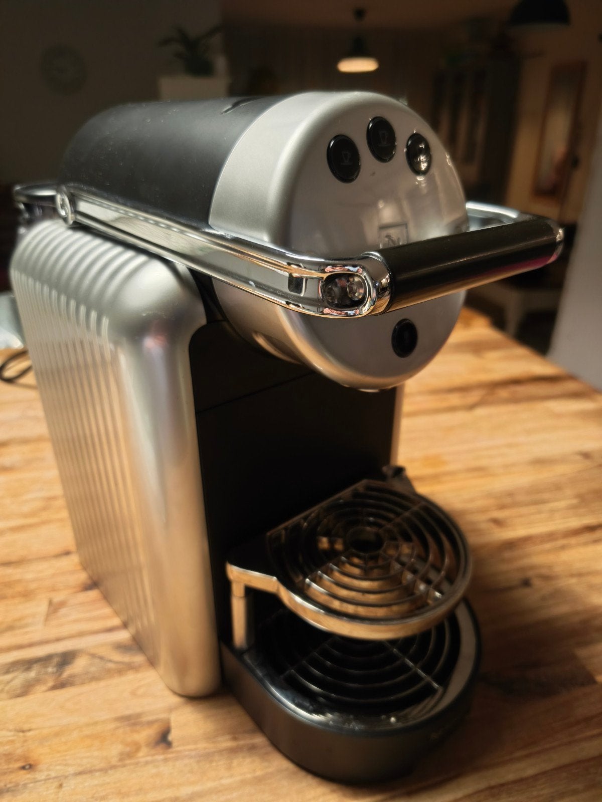 Nespresso Zenius Koffiemachine met capsules en doos, Ophalen, Koffiemachine, Zo goed als nieuw, 1 kopje