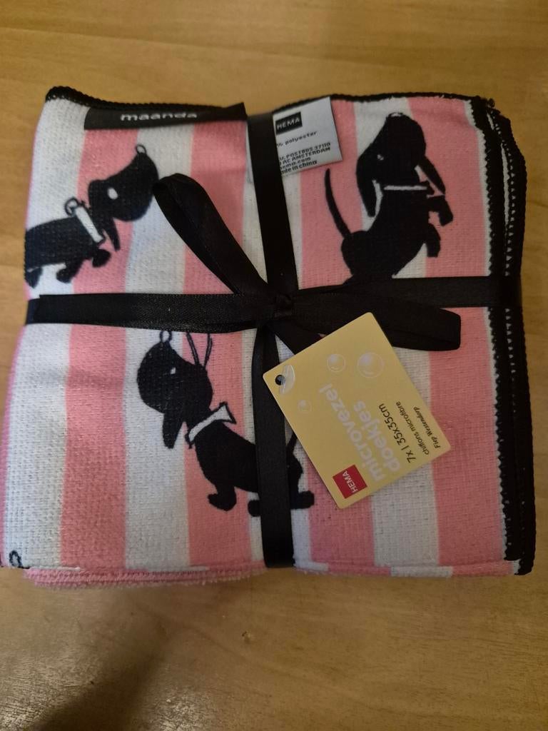 Nieuw 7 microvezel vaatdoekjes hema takkie en siepie, Ophalen of Verzenden, Nieuw, Heer of Dame