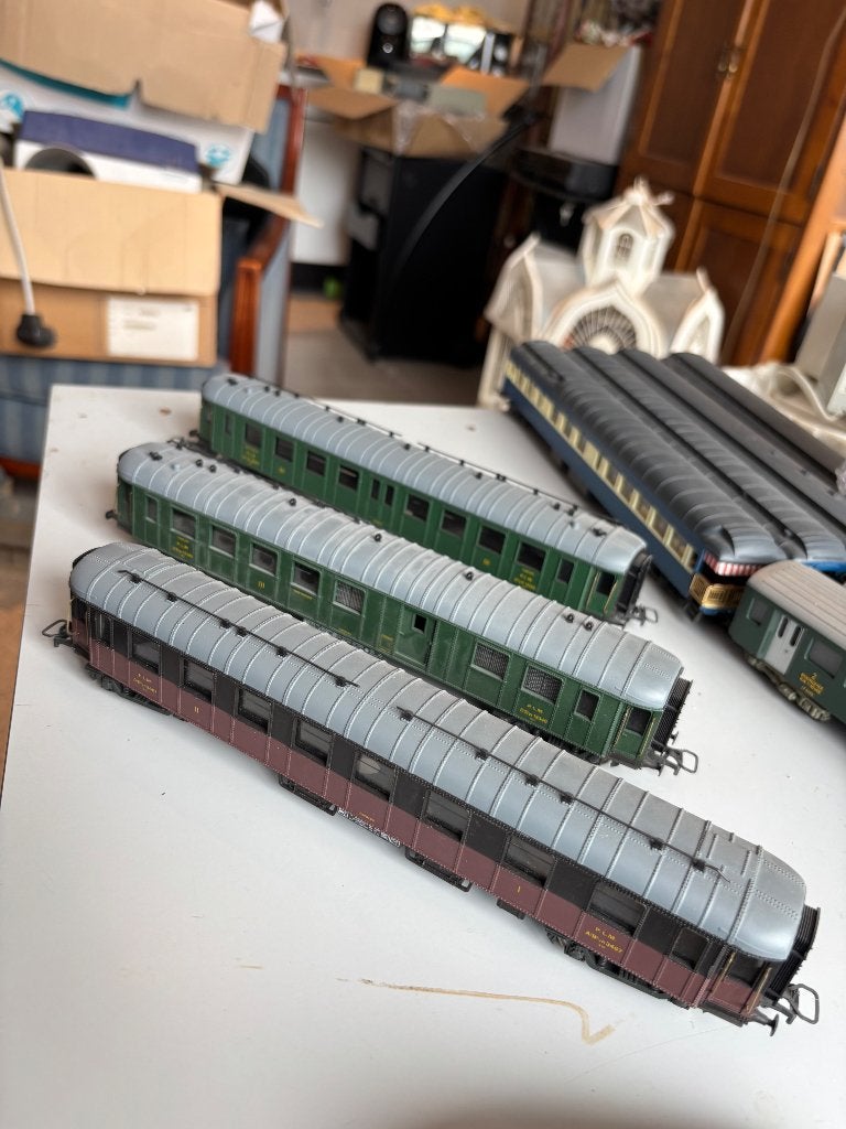 Wagons h0 jouef 12345 3467 12123, Gebruikt, Gelijkstroom, Jouef, Wagon