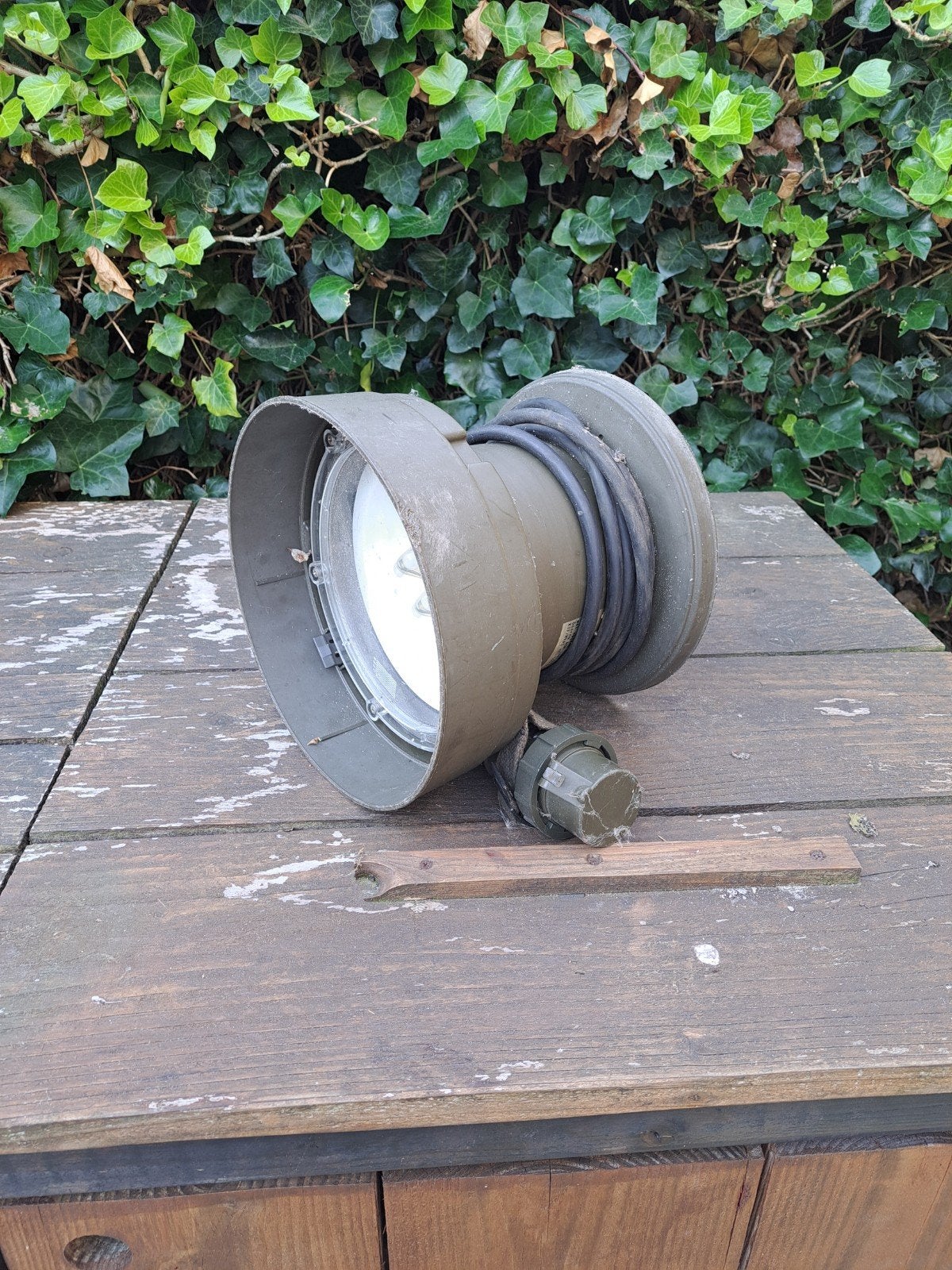 Vintage Militaire Schijnwerper - Legerlamp, Ophalen
