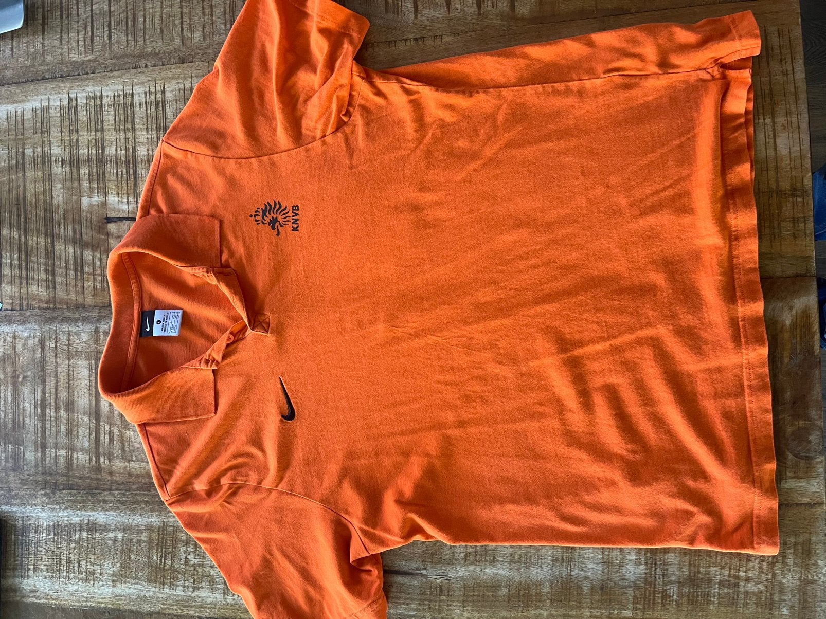 Oranje polo nike knvb - maat L, Ophalen of Verzenden, Gedragen, Oranje