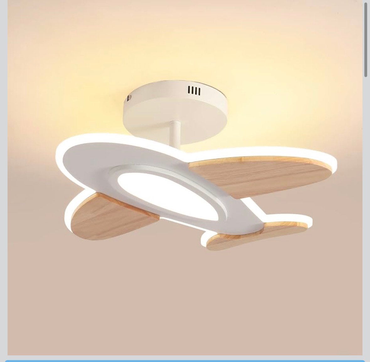 Vliegtuig plafondlamp LED – met afstandsbediening, Ophalen of Verzenden, Zo goed als nieuw