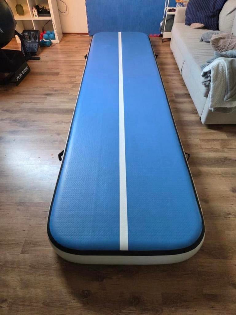 Airtrack 400x100x20 cm met pomp en opbergzak, Ophalen, Zo goed als nieuw