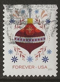 USA 28, kerstbal voor Fred, Verzenden, Gestempeld, Noord-Amerika
