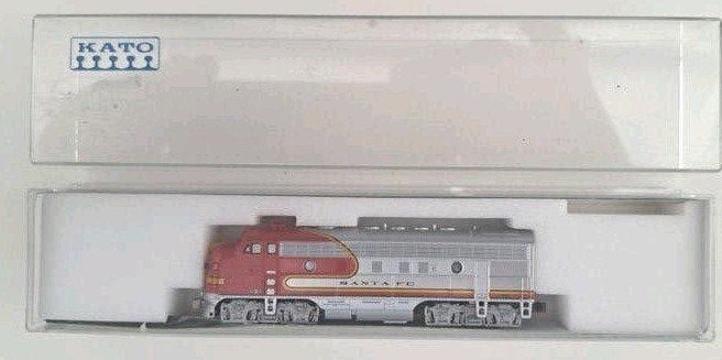 Kato usa 176 2121 EMD F7A Santa fe. Amerikaanse loc, Overige merken, Ophalen of Verzenden, Zo goed als nieuw, Gelijkstroom