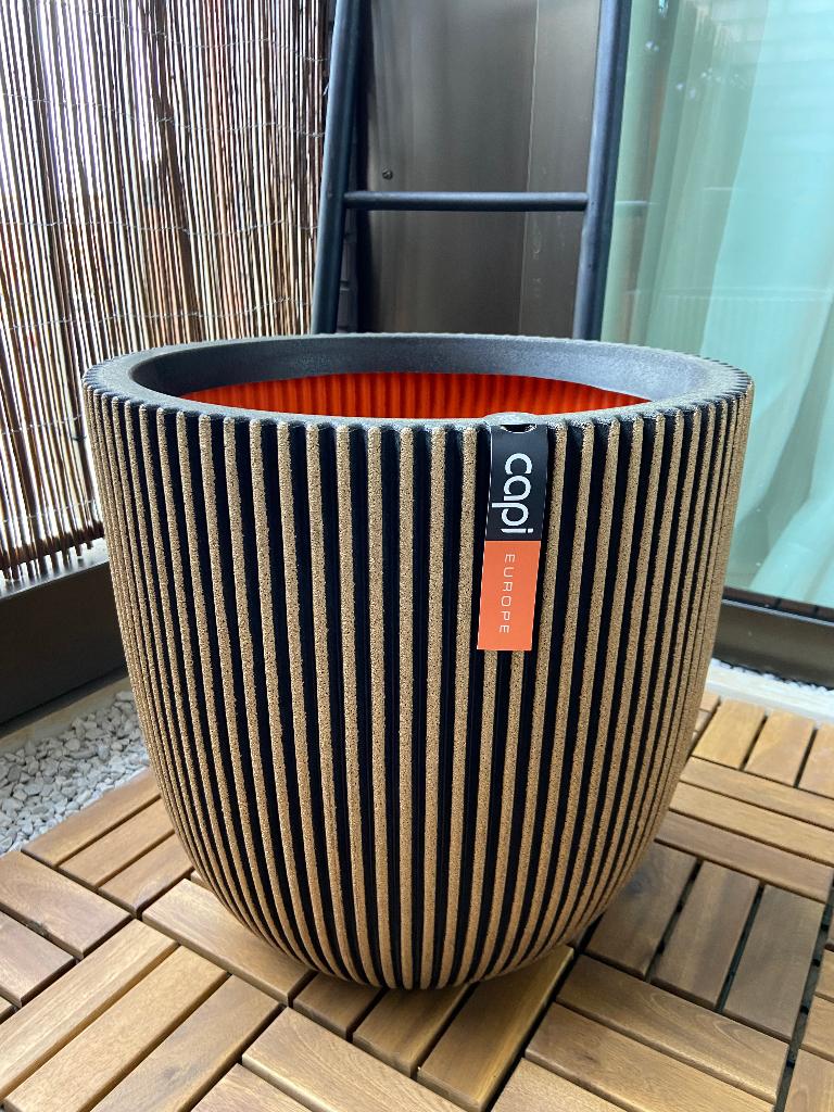 Capi Europe Bloempot Goud, Tuin en Terras, Bloempotten, Kunststof, Rond, Nieuw, Balkon