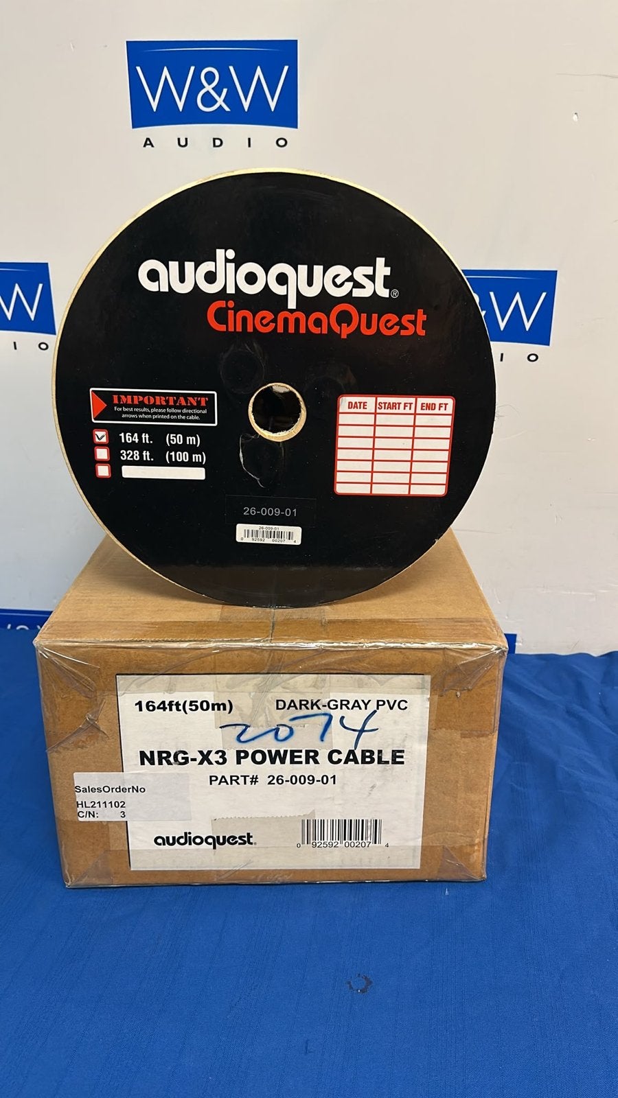 AudioQuest NRG-X3 Power Cable - 50m rol - NIEUW, 10 meter of meer, ., Nieuw, Ophalen of Verzenden