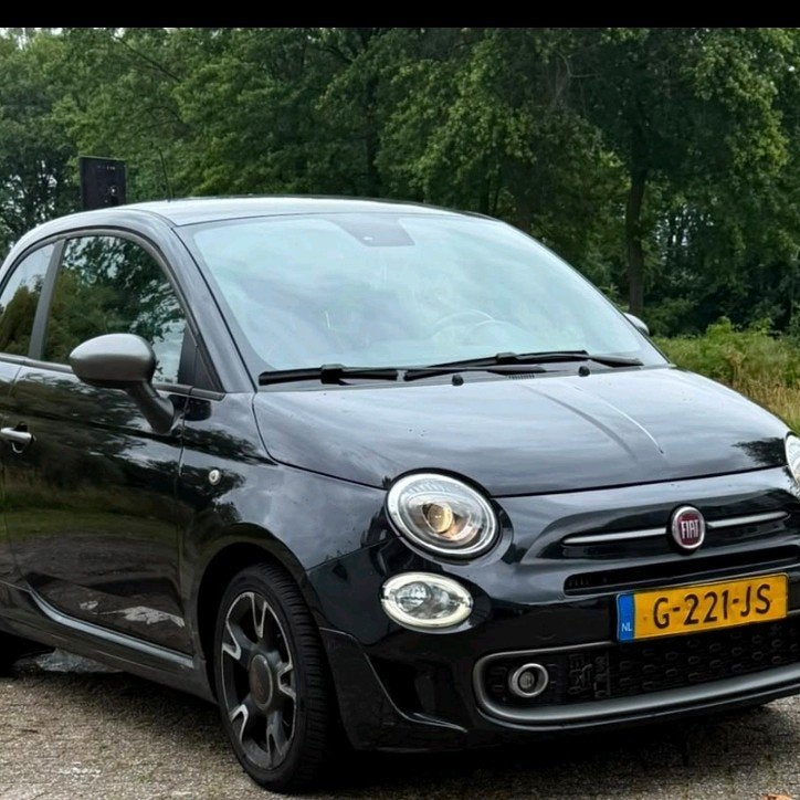 Fiat 500 Twinair Turbo 85pk 2019 Zwart, Voorwielaandrijving, 40 €/maand, Zwart, Zwart