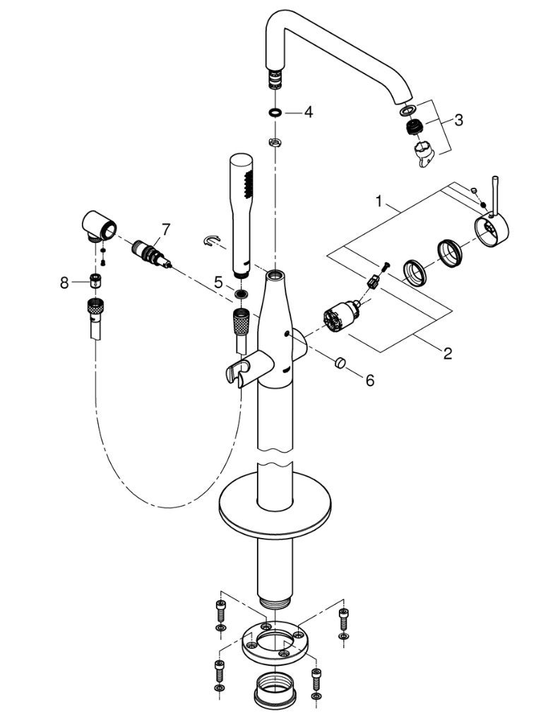Grohe Essence New badkraan vrijstaand NIEUW, Doe-het-zelf en Verbouw, Ophalen, Nieuw, Bad