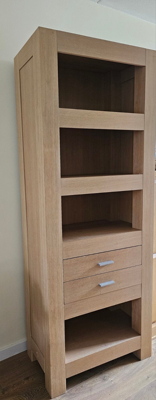 Kast met 2 laden en open vakken, Ophalen, Gebruikt, 50 tot 100 cm, Modern