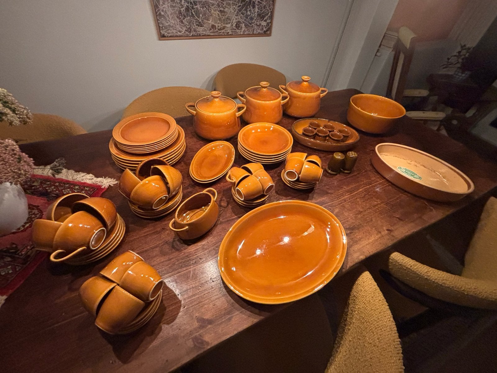 Vintage aardewerk servies Longchamp en Huizen Holland, Ophalen of Verzenden