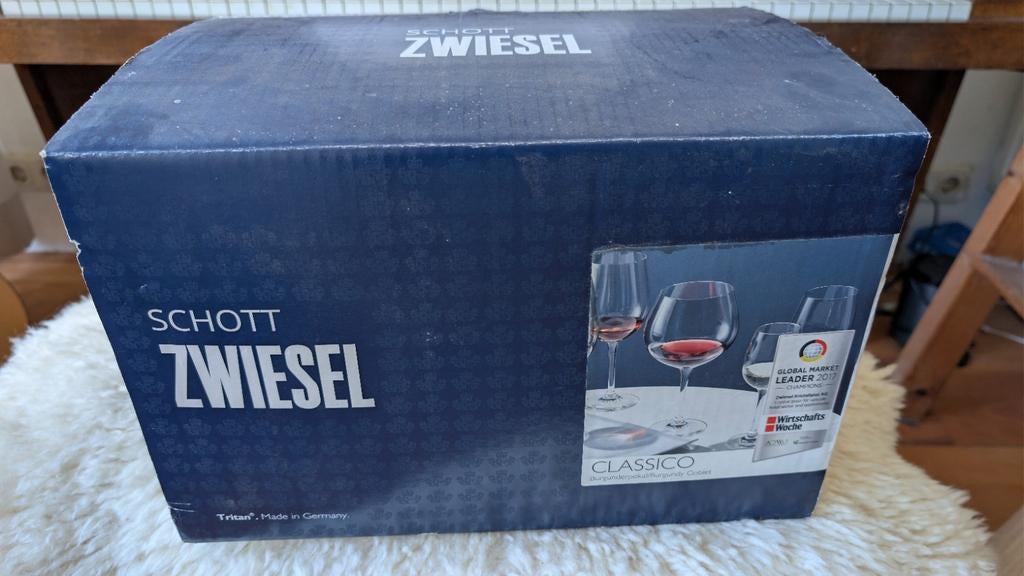 6 wijnglazen Schott Zwiesel Classico, ongebruikt, Huis en Inrichting, Keuken | Servies, Ophalen, Glas of Glazen, Nieuw, Glas