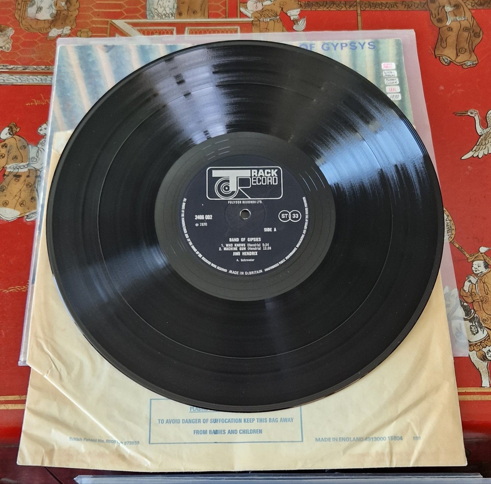 Jimi Hendrix, Original "Puppet Sleeve" Track-Record UK 1970, Ophalen, Zo goed als nieuw, 12 inch, Poprock