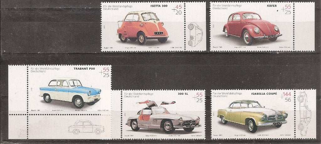 Duitsland Bund, Klassieke Auto's, 2002., Postzegels en Munten, Ophalen of Verzenden, 1990 tot heden, Postfris