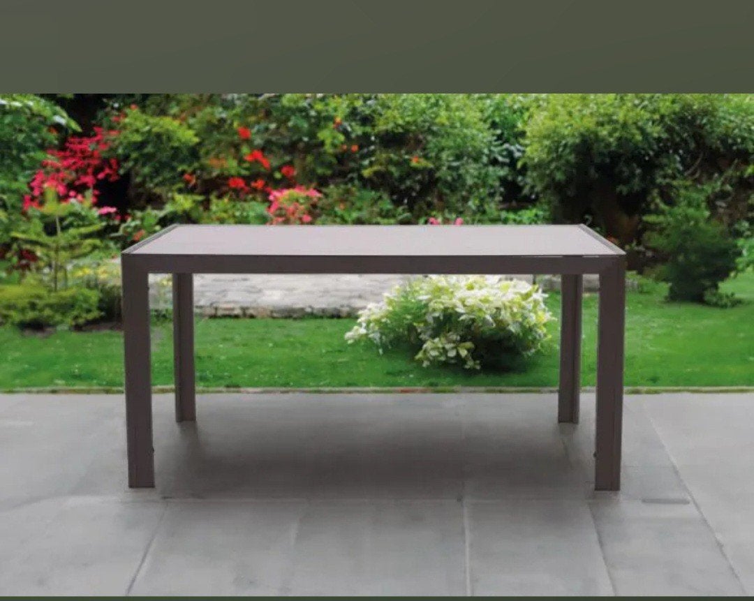 Mooie tuintafel met beschermende folie, Ophalen, Gebruikt, Rechthoekig, Metaal