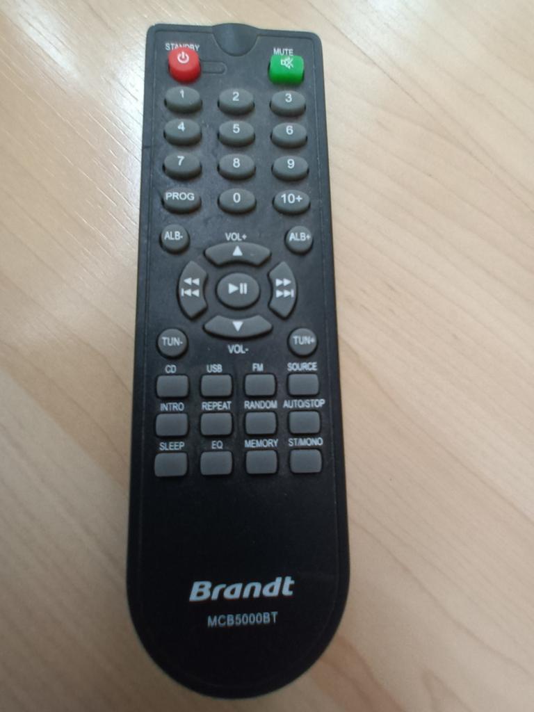 Afstandsbediening Brandt mcb5000bt voor stereoset, Ophalen
