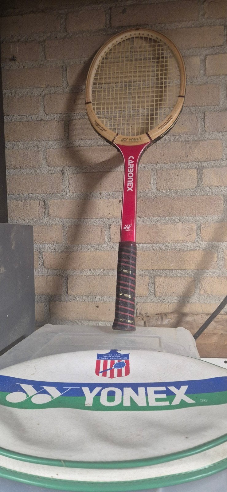 Vintage Yonex Carbonex Tennisracket met hoes, Ophalen