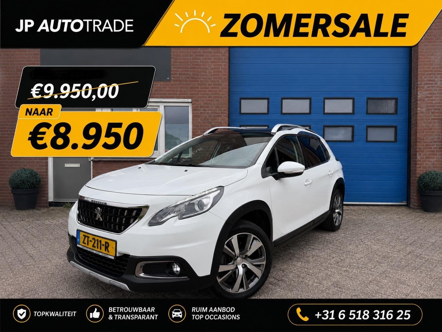 Peugeot 2008 1.2 PureTech Allure | Pano | Distributie VV |, Voorwielaandrijving, Stof, Euro 6, Bedrijf