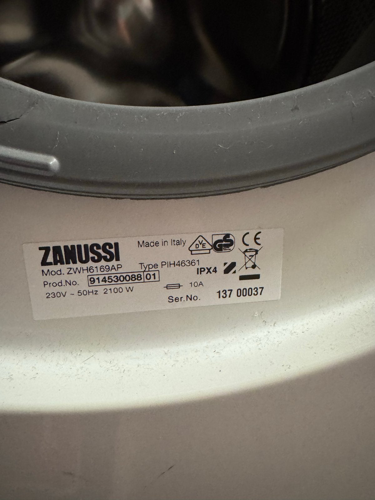 Zanussi wasmachine - goed werkend, lichte lekkage, Ophalen, Gebruikt, Voorlader, 1200 tot 1600 toeren