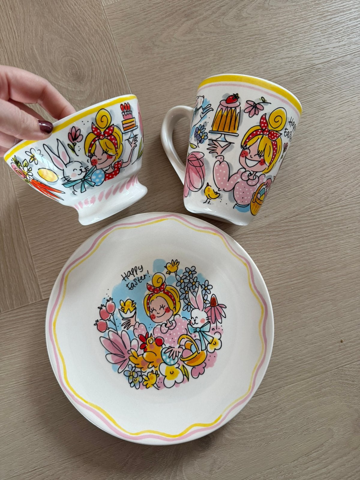 Blond Amsterdam pasen set, Ophalen, Zo goed als nieuw, Aardewerk, Bord(en)