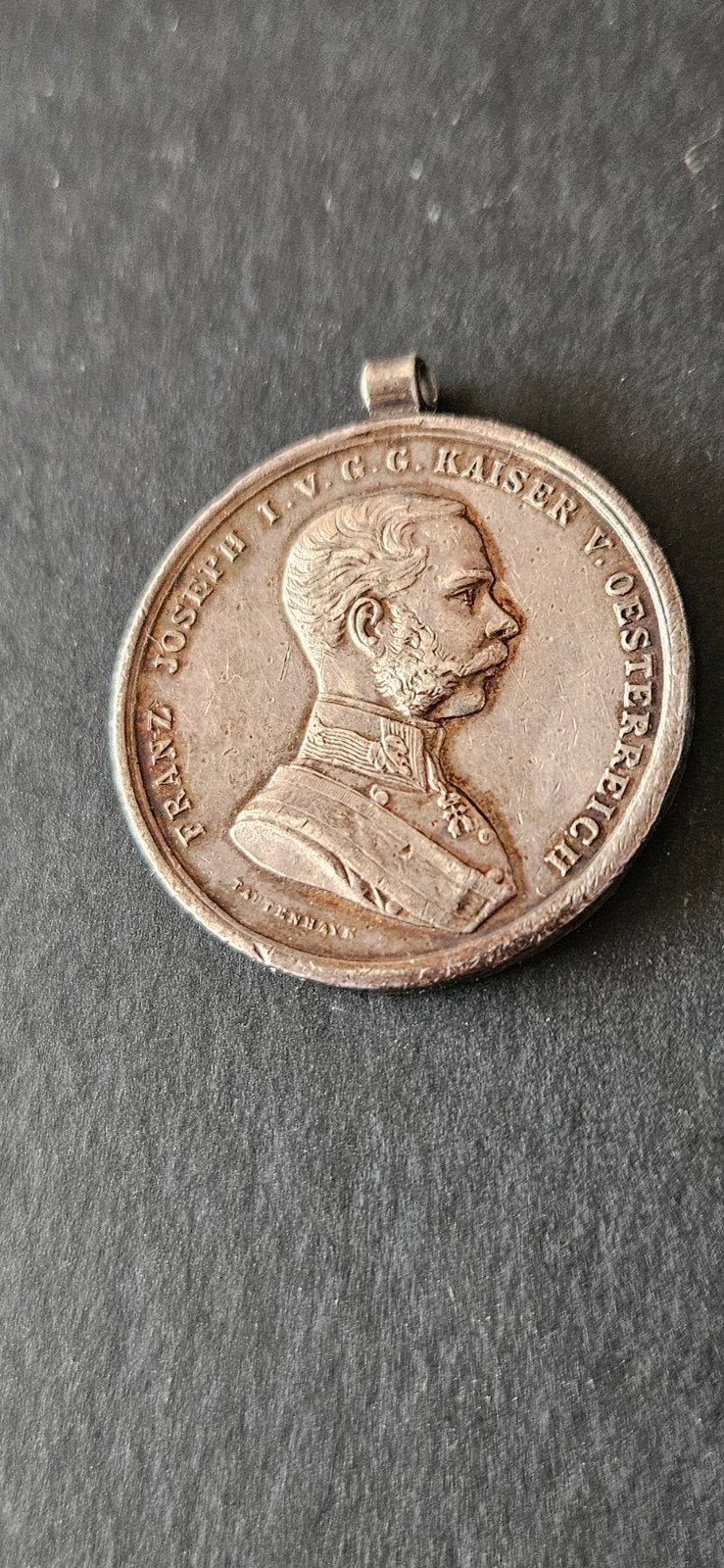 Zilveren Daperheids medaille Franz Joseph 17.5, Ophalen of Verzenden, Zilver, Buitenland