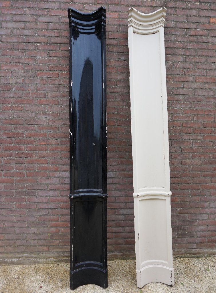 2 Antieke lambrisering gebogen hoek panelen-hoeklambrisering, Ophalen, Gebruikt, Multiplex