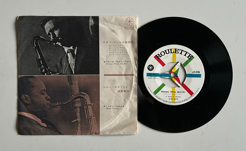 jazz single Stan Getz Sonny Stitt (JAP), Ophalen of Verzenden, Zo goed als nieuw, Overige formaten, Drum and bass