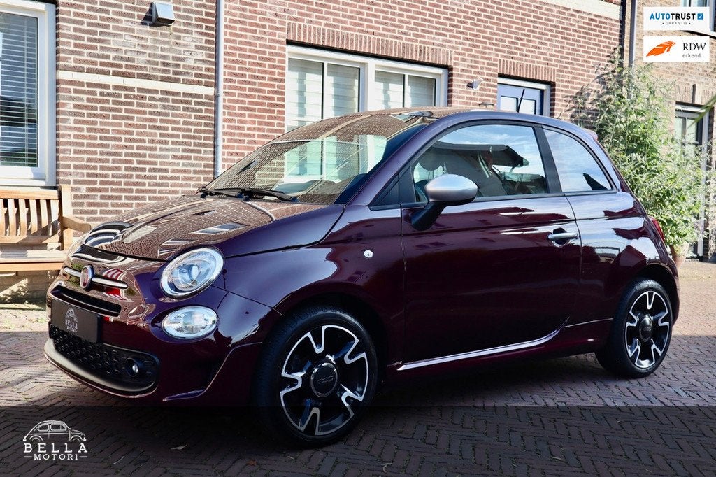Fiat 500 1.2 Rockstar | Bordeaux Metallic | Apple CarPlay |, Voorwielaandrijving, Gebruikt, 4 cilinders, 4 stoelen