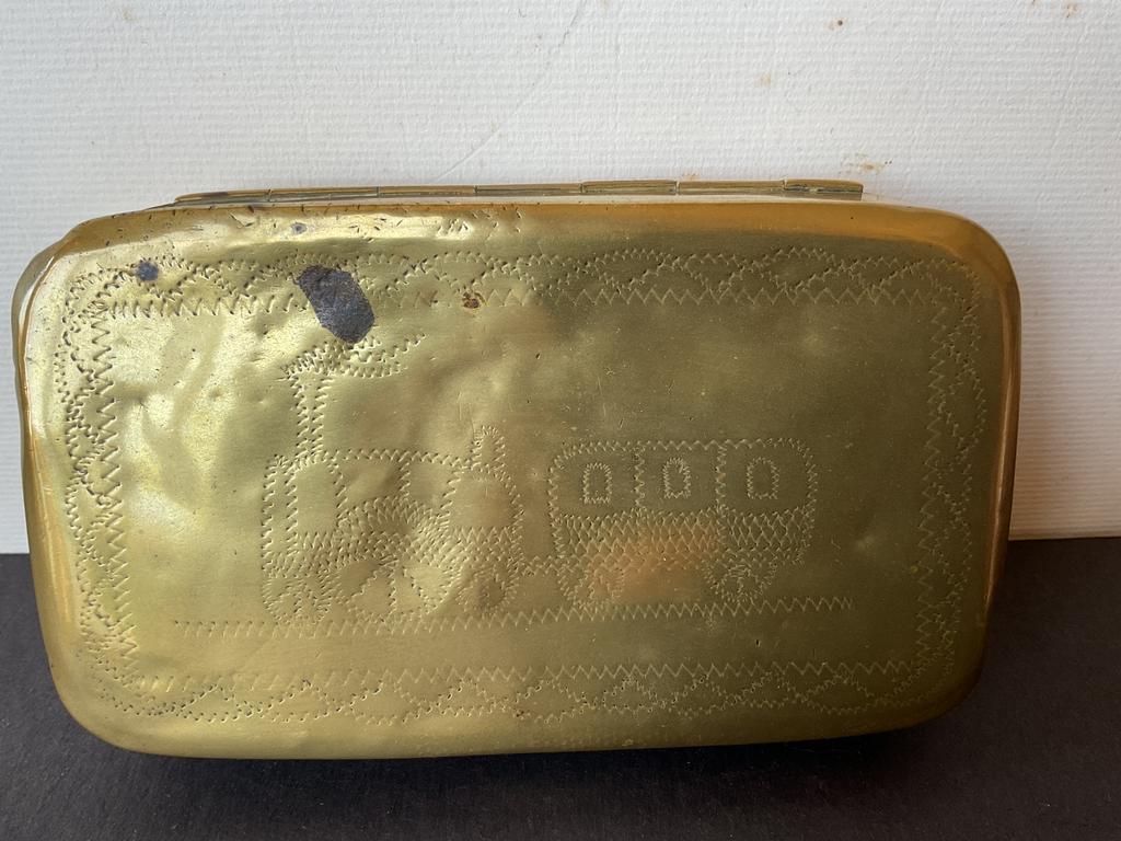 Tabaksdoos met stoomtrein , mogelijk de Arend., Ophalen of Verzenden