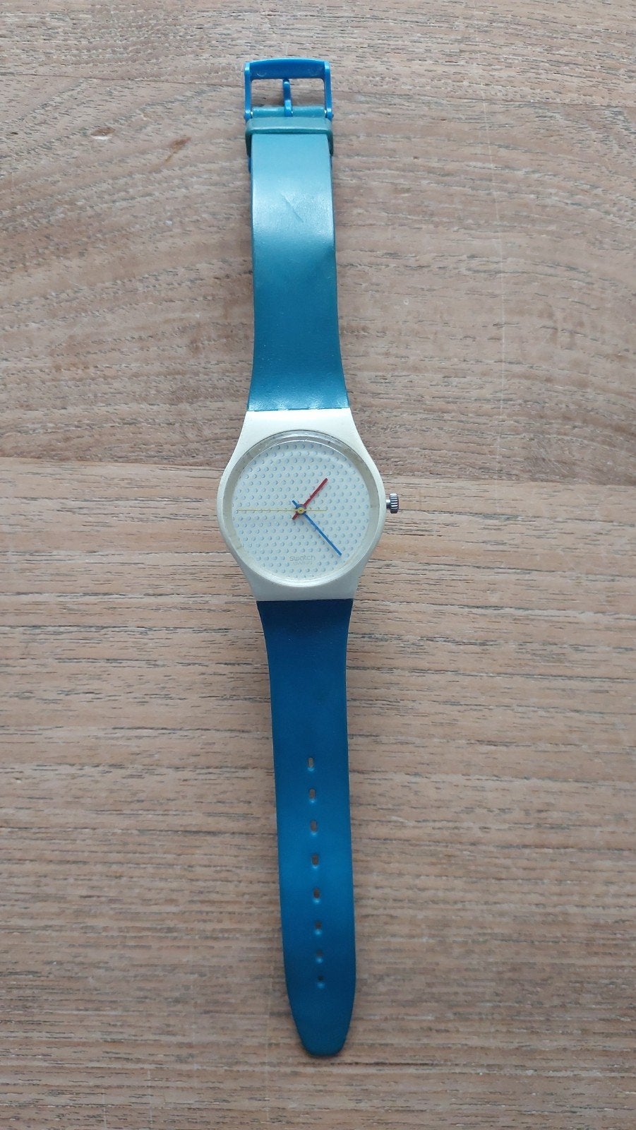 Vintage Swatch Gent Ping Pong Blue GW106 – 1986, Kunststof, Gebruikt, Polshorloge, Swatch