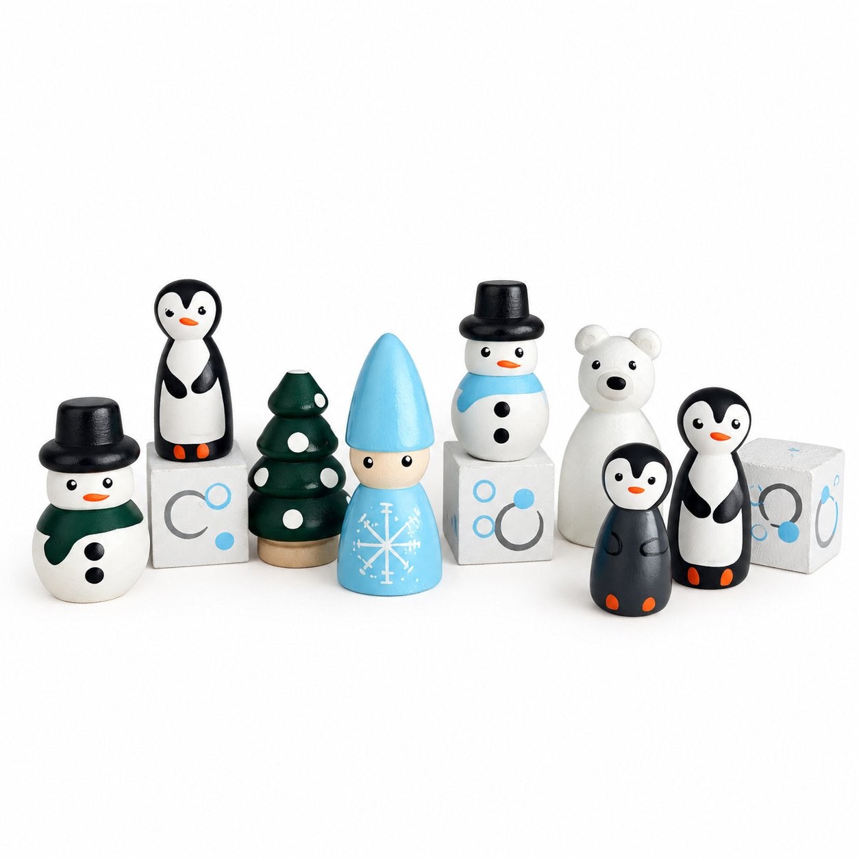 Winter peg dolls set, Nieuw, 1551GL, Ophalen of Verzenden, Mies en Hout