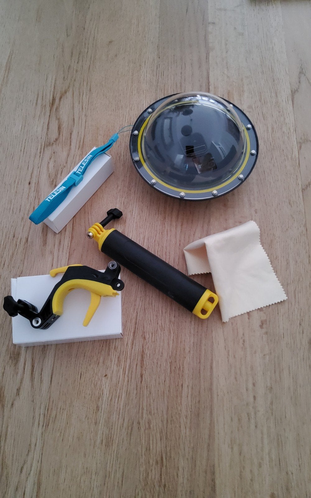 Telesin Dome Port voor GoPro Hero 5/6/7/8/9 ☆NIEUW☆, Dome port, Inclusief polsband, Nieuw, Ophalen of Verzenden