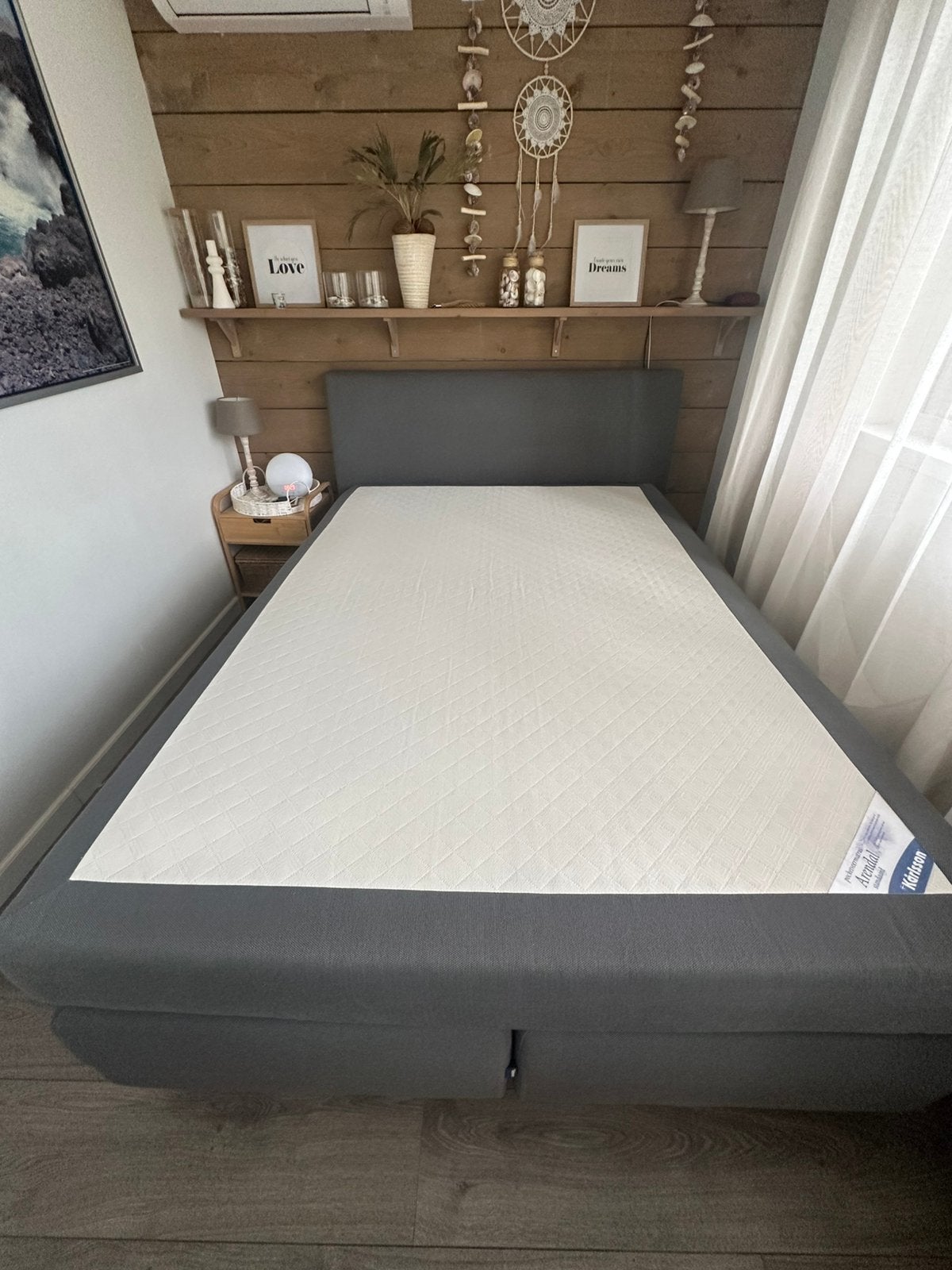 Karlsson Arendal boxspring luxe matras en gel topper, Ophalen, Gebruikt, Tweepersoons, 140 cm