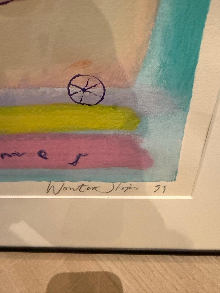 Wouter Stips Zeefdrukken, Zeefdruk, Ingelijst, Abstract, Ophalen