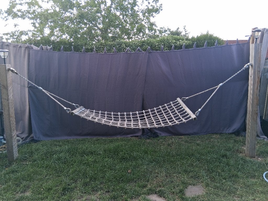 Comfortabel Net Hangmat voor Buiten, Tuin en Terras, Hangmatten, Ophalen of Verzenden, Gebruikt, Eenpersoons, Buiten