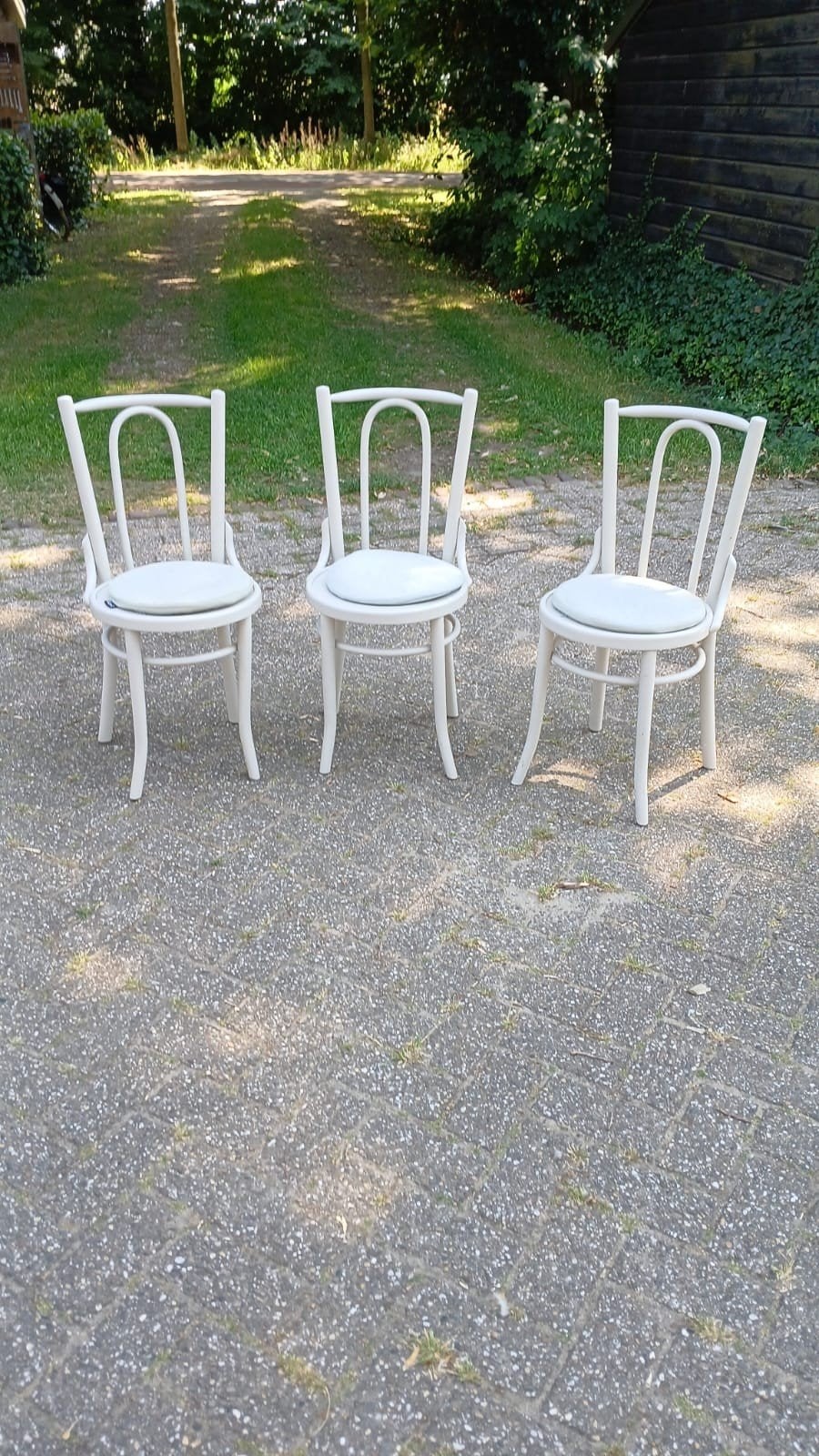 3 stuks Thonet stoelen met kussen, Ophalen
