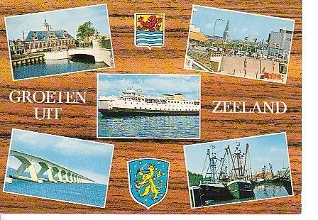 Ansichtkaart	Zeeland	5-luik, Verzenden, 1960 tot 1980, Gelopen, Zeeland