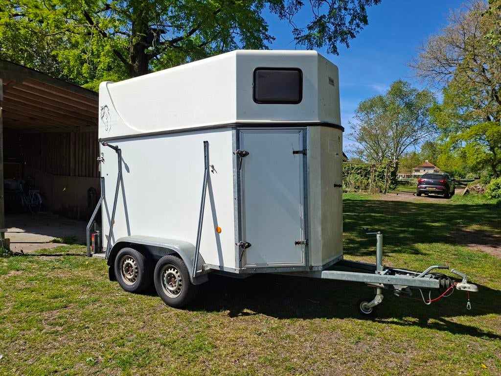 2 paards trailer, Dieren en Toebehoren, Paarden en Pony's | Trailers en Aanhangwagens, Ophalen, Gebruikt, Hout