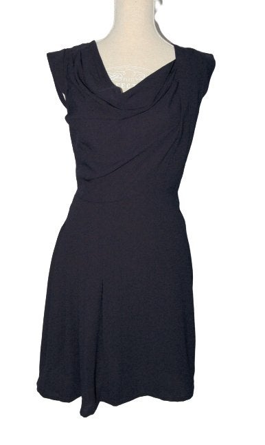 Louche jurkje, jurk, donker blauw, Mt. S, Zo goed als nieuw, Louche, Maat 36 (S), Boven de knie