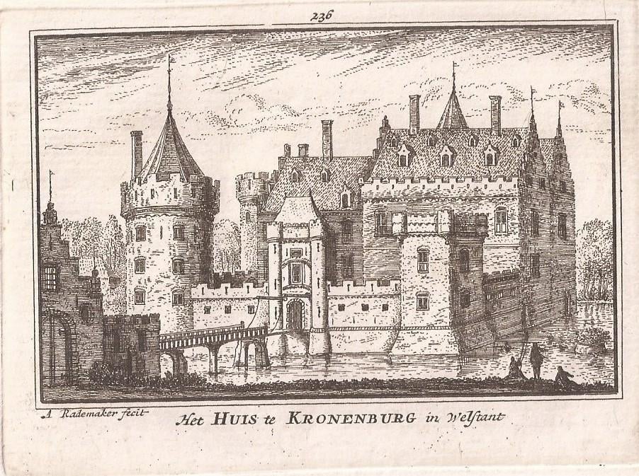 Het Huis te Kronenburg in Welstant Blad A. Rademaker koperg, Ophalen of Verzenden