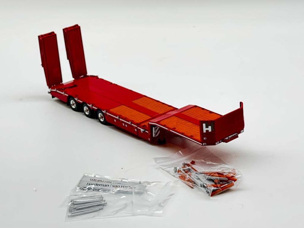 WSI 3 assige dieplader + kleppen HARDEMAN VAN HARTEN, Hobby en Vrije tijd, Modelauto's | 1:50, ., Nieuw, Ophalen of Verzenden