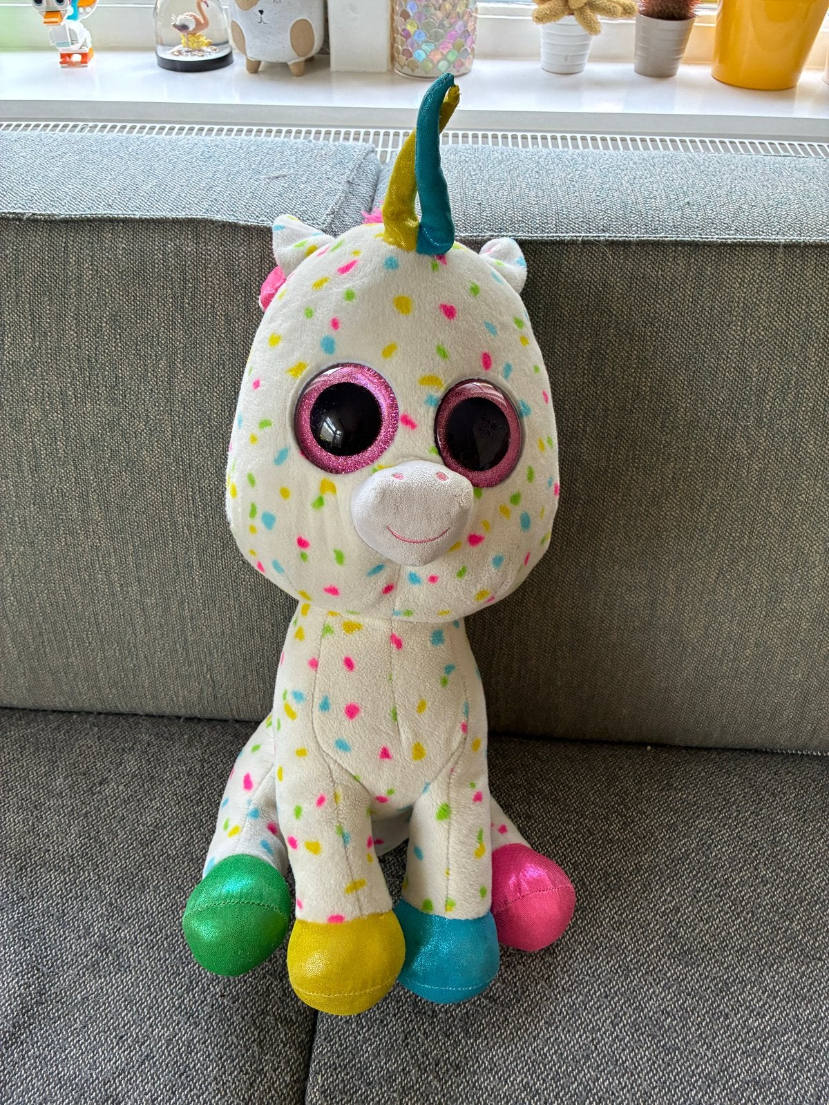 Schattige Grote TY Eenhoorn Knuffel, Kinderen en Baby's, Speelgoed | Knuffels en Pluche, Ophalen, Gebruikt, Eenhoorn, Overige karakters