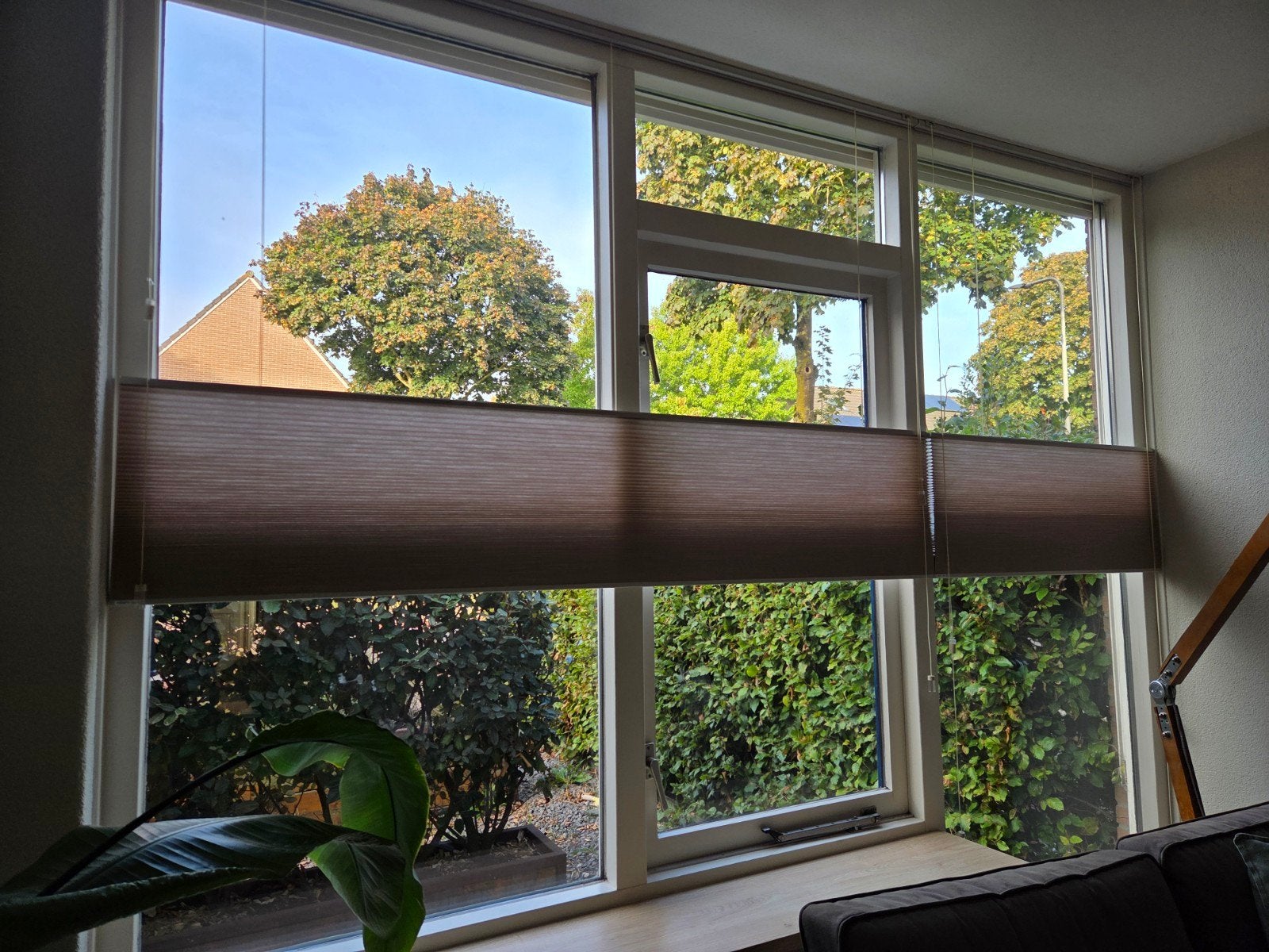 3x Veneta Plisségordijn Top Down Bottom Up - Z.g.a.n., Huis en Inrichting, Overige merken, Inclusief montageonderdelen, Beige